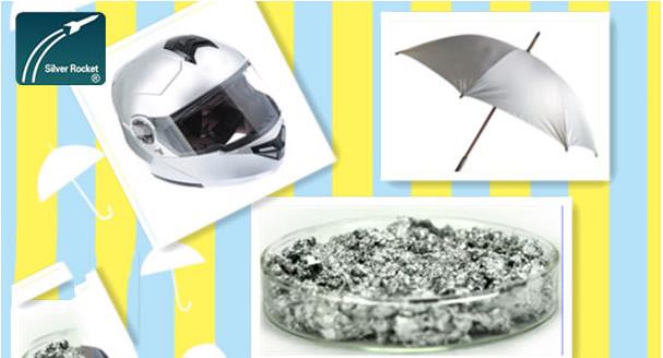 Silver rocket aluminum paste helps helmet reflective materials industries.